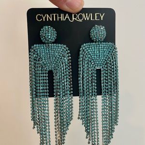 Cynthia Rowley Chandelier Rhinestone Earrings